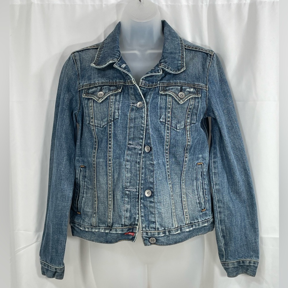 Women’s Faded Blue Denim Jacket - Classic Jean Jacket